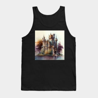 Castle Watercolor Ornament Tank Top